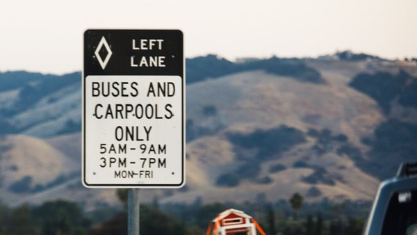 You can drive in a carpool lane if: