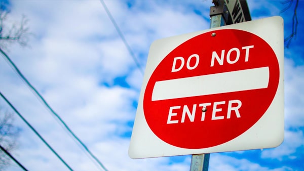 This sign means: