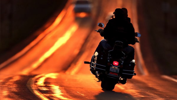When traveling behind a motorcycle: