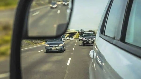 You should check traffic behind you: