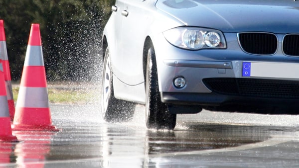 The road surface is most slippery: