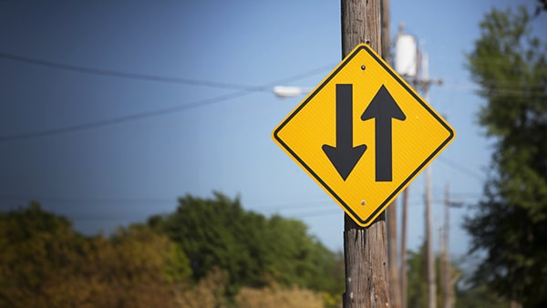 This sign warns drivers to _____________.
