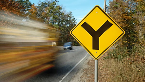 This sign warns drivers to _____________.